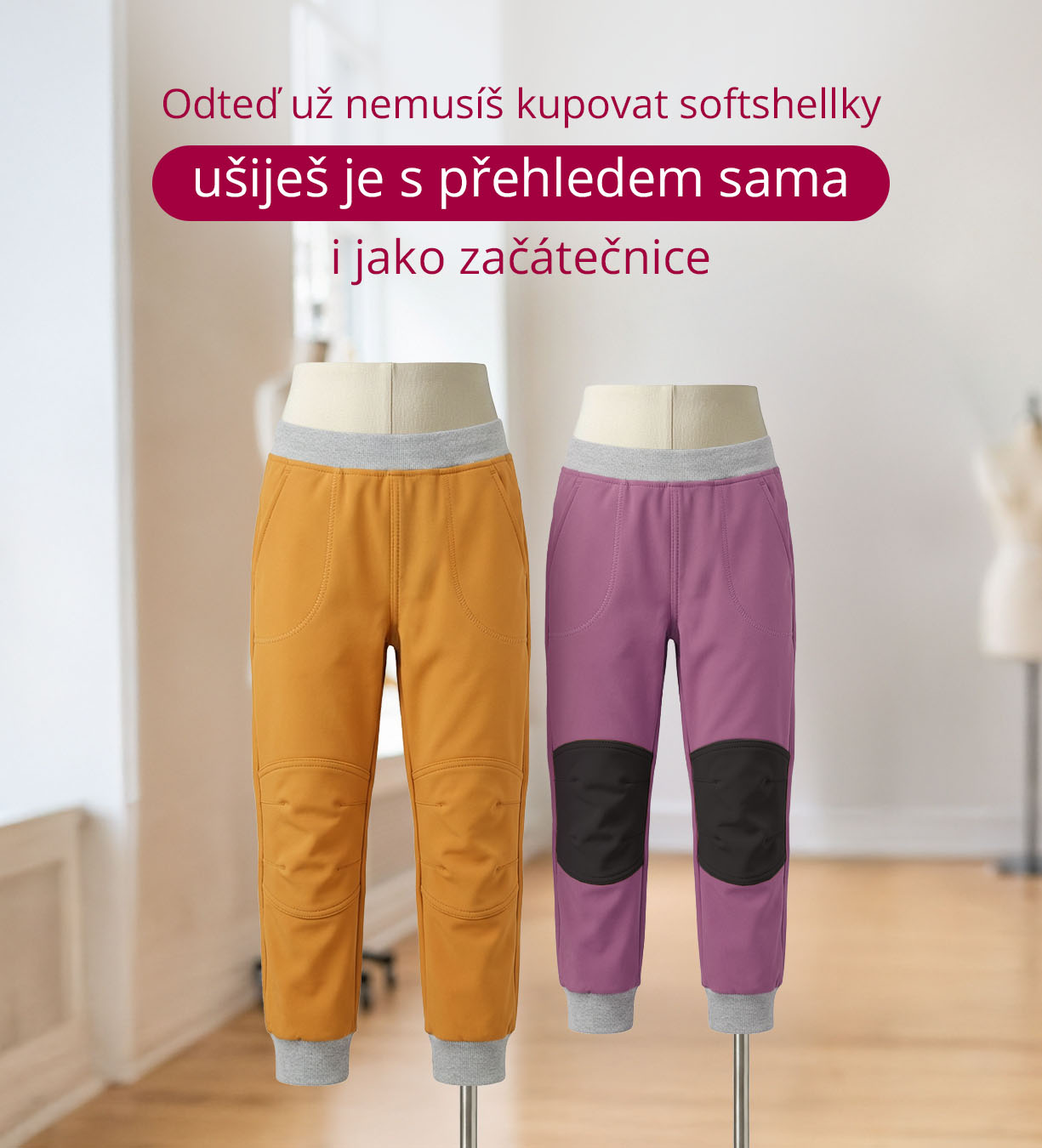 Snadné šití softshellových kalhot nejen pro děti